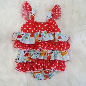 Bonnie Baby Ruffle Romper (6/9 months)